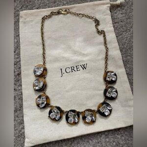 J. Crew Tortoiseshell Rhinestone Statement Necklace